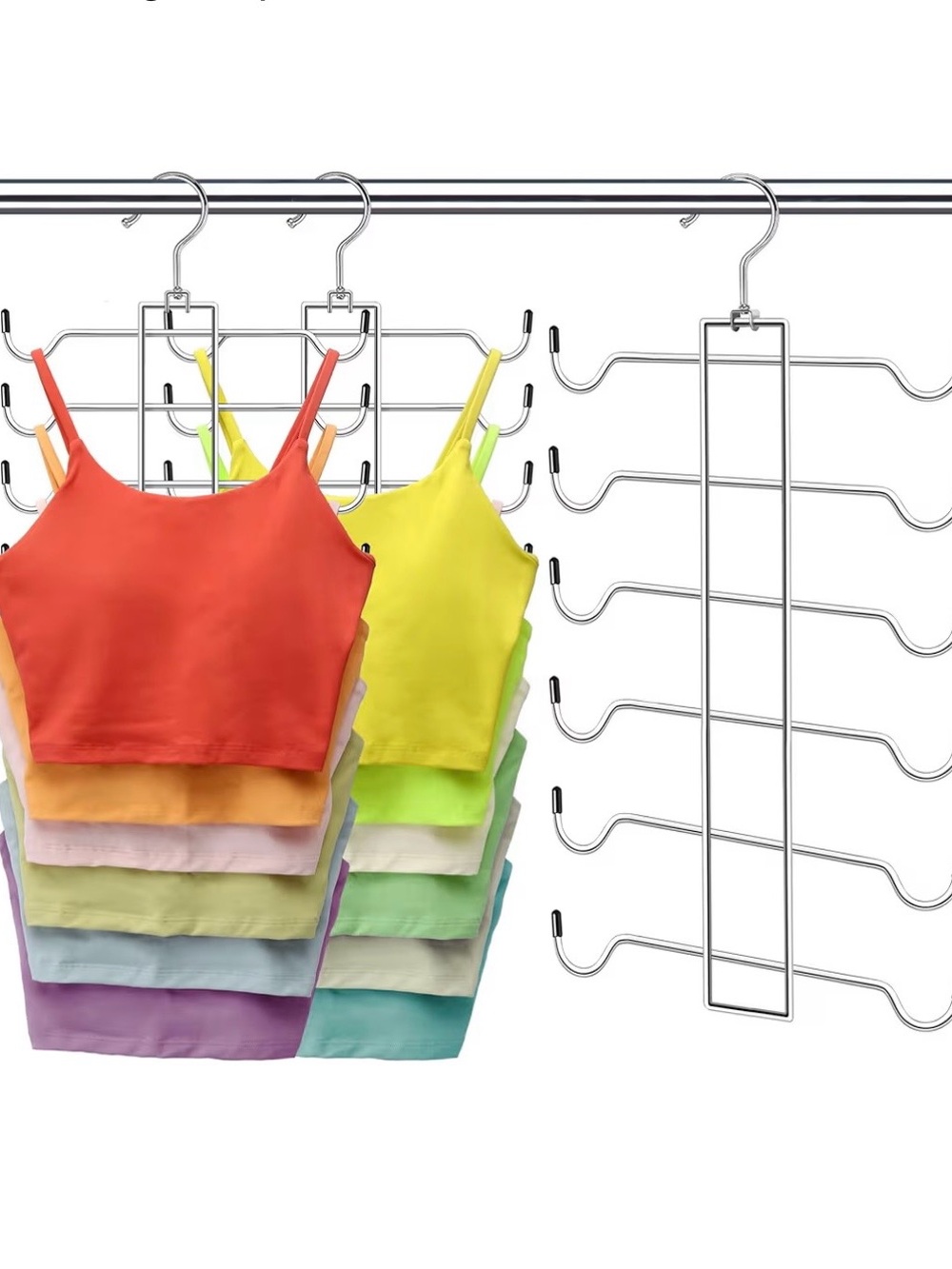 Multi-Tier Metal Closet Organizer Hanger - Silver